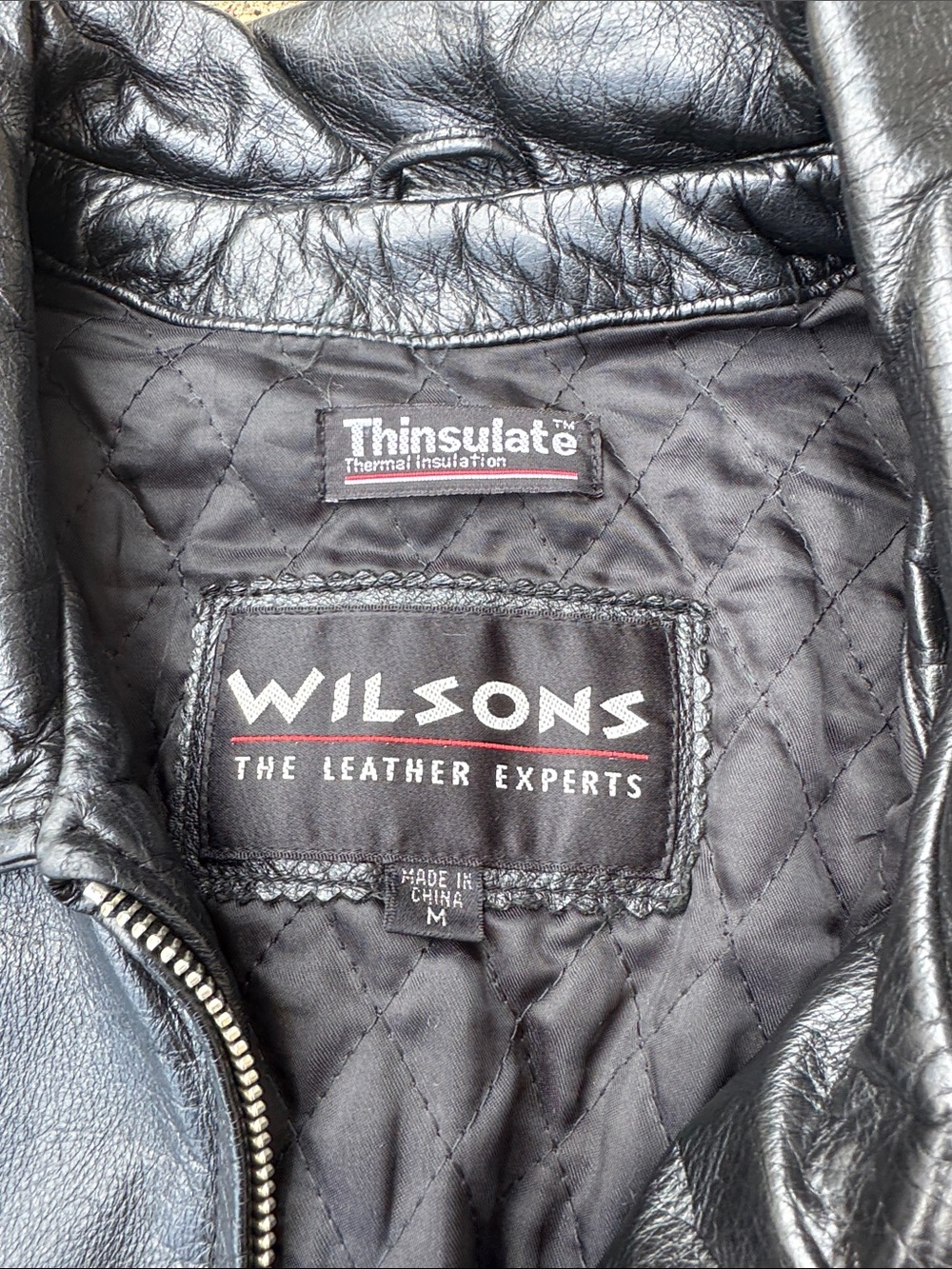 Vintage Wilsons Leather Thinsulate Leather Jacket Size M - Picture 4 of 13